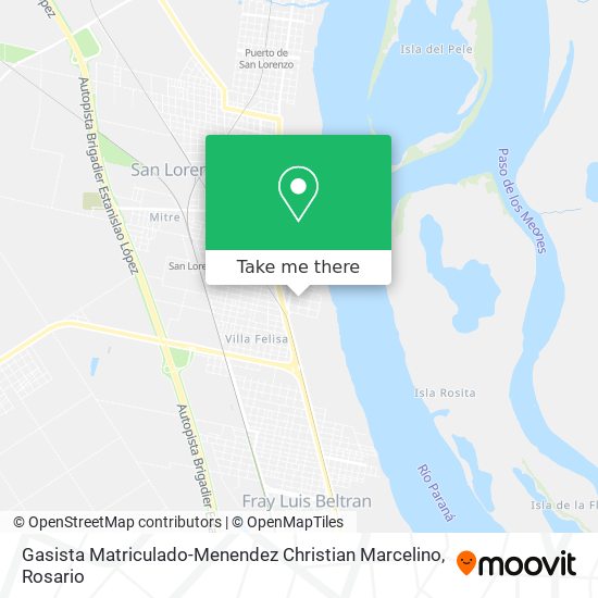 Gasista Matriculado-Menendez Christian Marcelino map