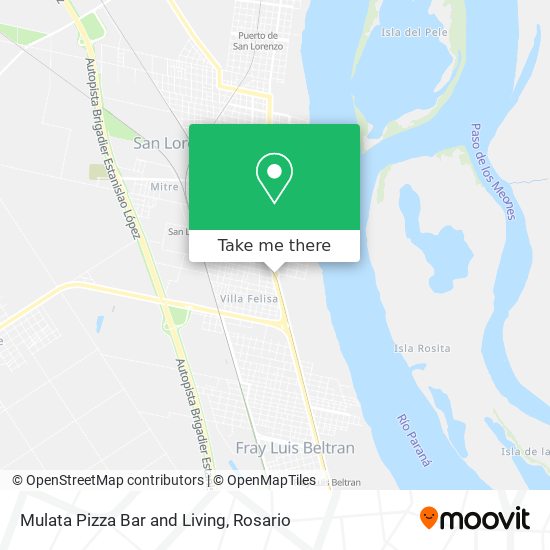 Mapa de Mulata Pizza Bar and Living