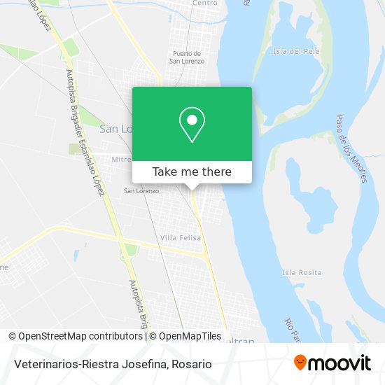 Mapa de Veterinarios-Riestra Josefina