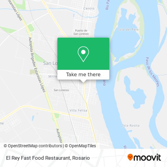 El Rey Fast Food Restaurant map