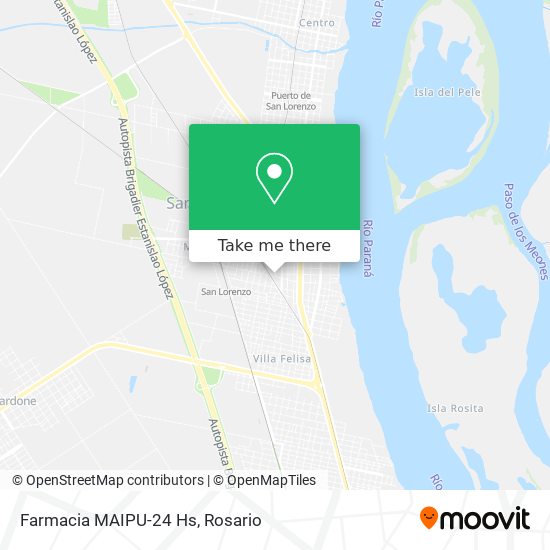 Mapa de Farmacia MAIPU-24 Hs