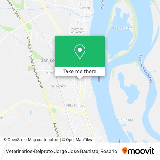 Veterinarios-Delprato Jorge Jose Bautista map