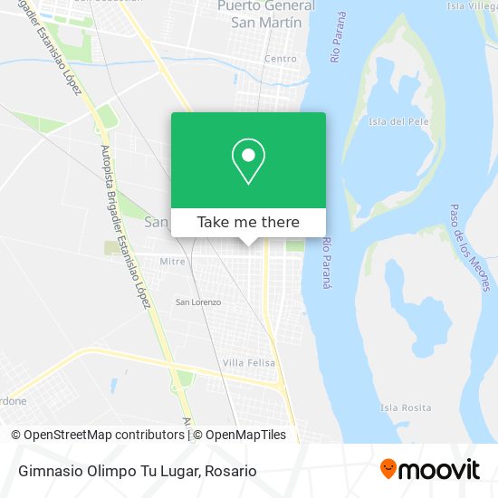 Mapa de Gimnasio Olimpo Tu Lugar