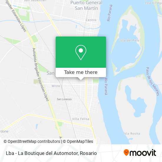 Mapa de Lba - La Boutique del Automotor