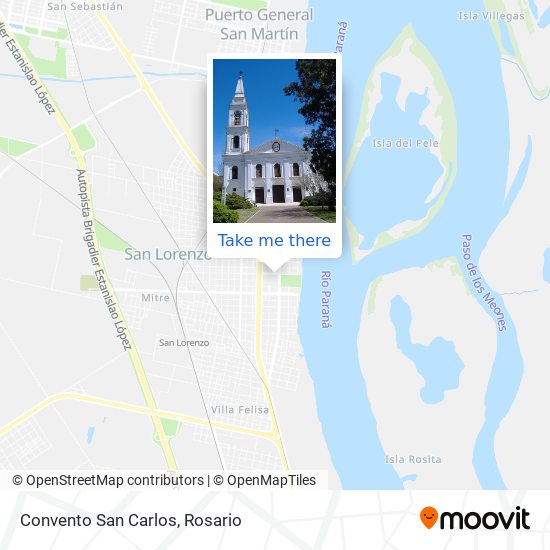 Mapa de Convento San Carlos