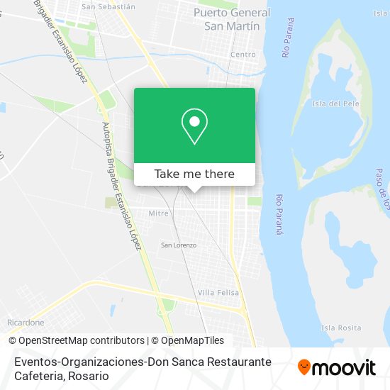 Mapa de Eventos-Organizaciones-Don Sanca Restaurante Cafeteria