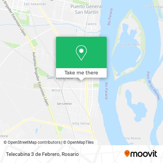 Mapa de Telecabina 3 de Febrero