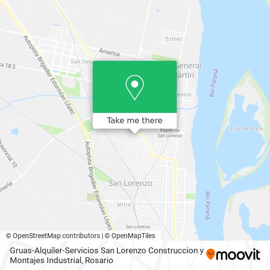 Gruas-Alquiler-Servicios San Lorenzo Construccion y Montajes Industrial map
