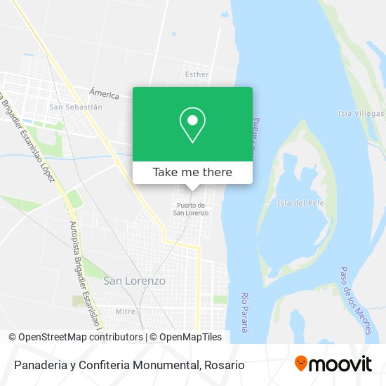 Mapa de Panaderia y Confiteria Monumental