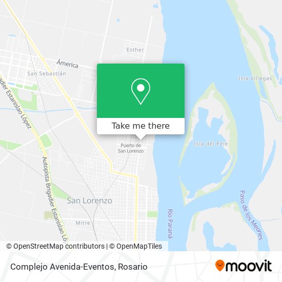 Mapa de Complejo Avenida-Eventos