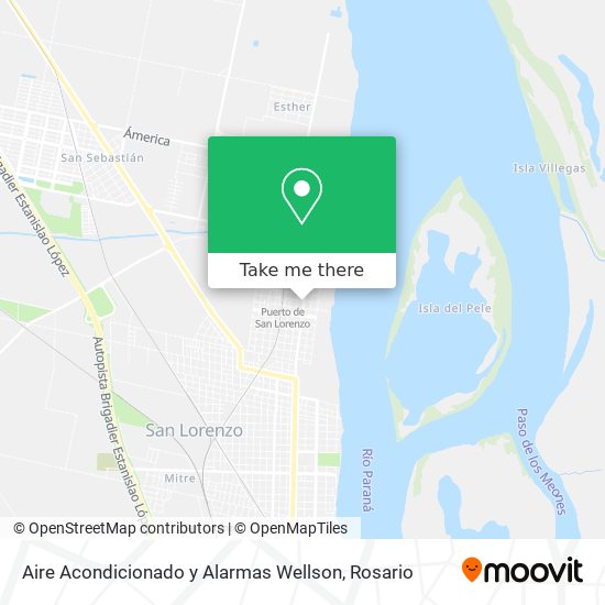 Aire Acondicionado y Alarmas Wellson map