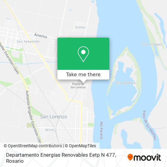Mapa de Departamento Energías Renovables Eetp N 477