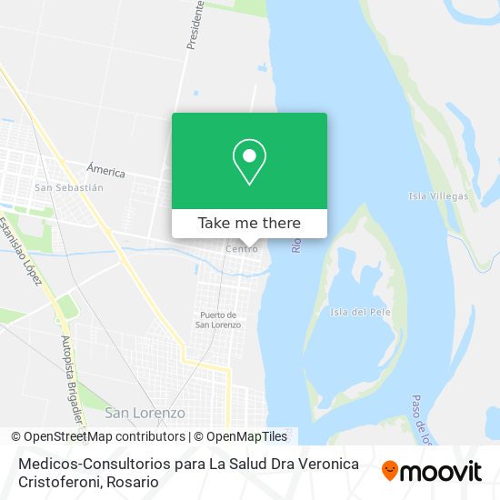 Medicos-Consultorios para La Salud Dra Veronica Cristoferoni map