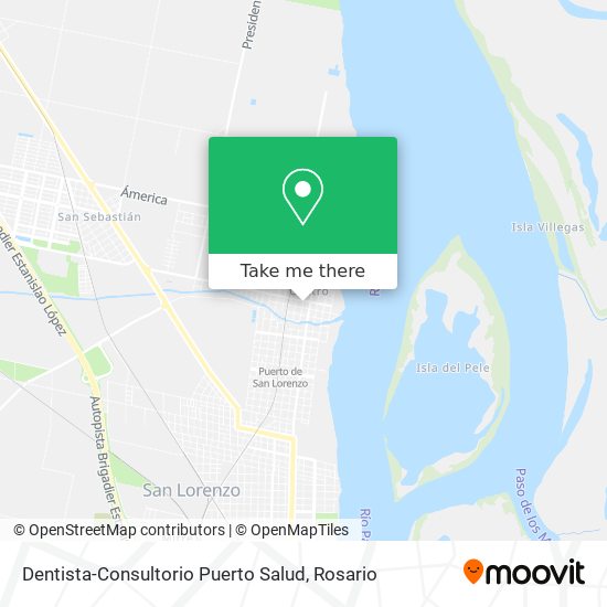 Dentista-Consultorio Puerto Salud map