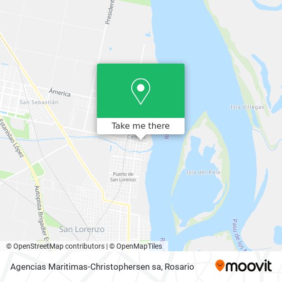 Mapa de Agencias Maritimas-Christophersen sa