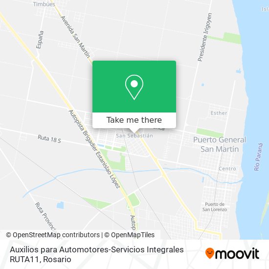 Auxilios para Automotores-Servicios Integrales RUTA11 map