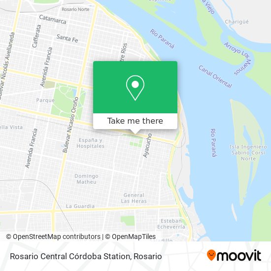 Mapa de Rosario Central Córdoba Station