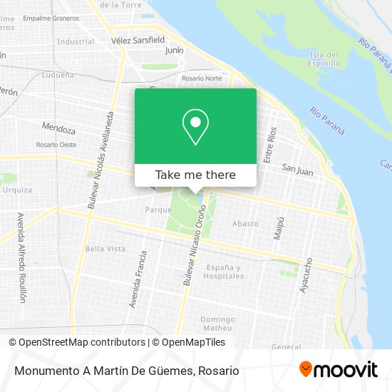 Mapa de Monumento A Martín De Güemes