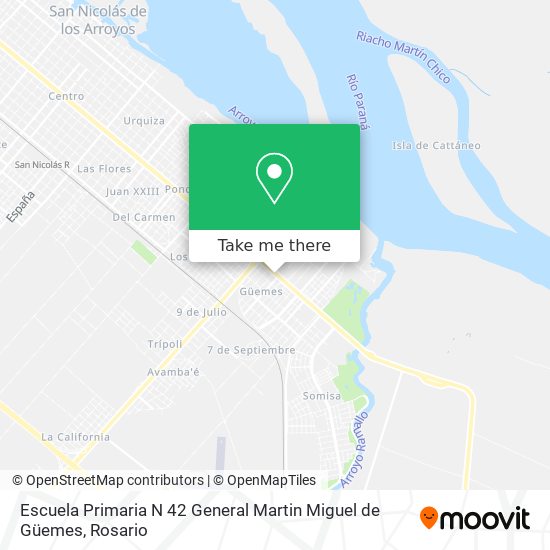 Mapa de Escuela Primaria N 42 General Martin Miguel de Güemes