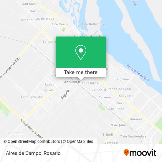 Aires de Campo map