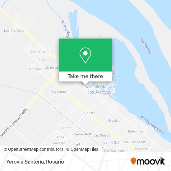 Yeroviá Santería map