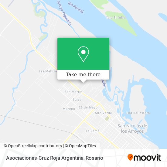 Asociaciones-Cruz Roja Argentina map
