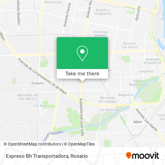Mapa de Expreso Bh Transportadora