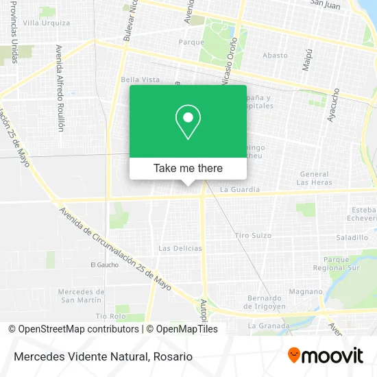 Mercedes Vidente Natural map