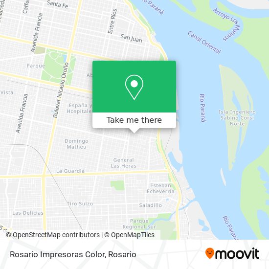 Rosario Impresoras Color map