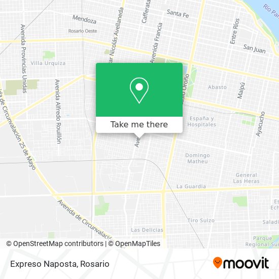 Expreso Naposta map