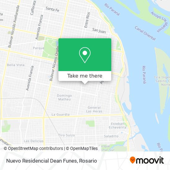 Nuevo Residencial Dean Funes map