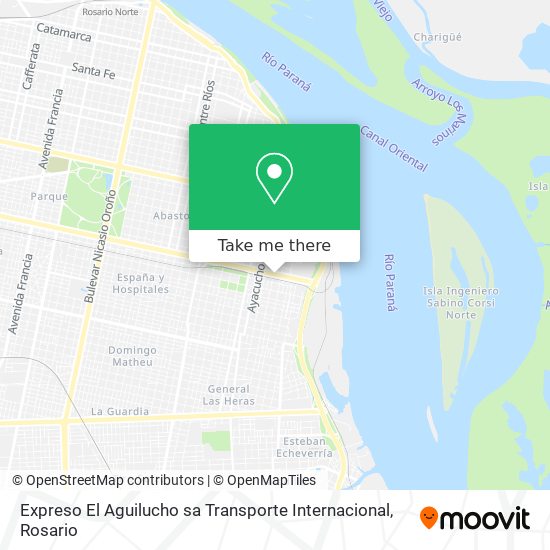 Expreso El Aguilucho sa Transporte Internacional map