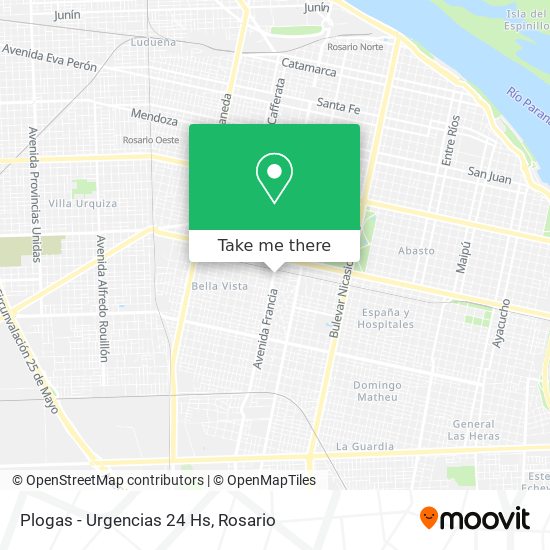 Plogas - Urgencias 24 Hs map