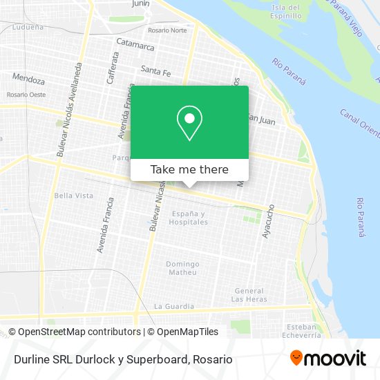 Mapa de Durline SRL Durlock y Superboard