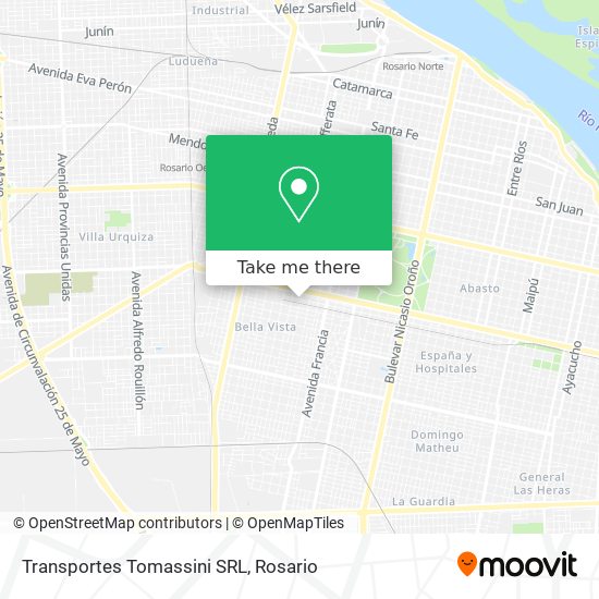 Transportes Tomassini SRL map