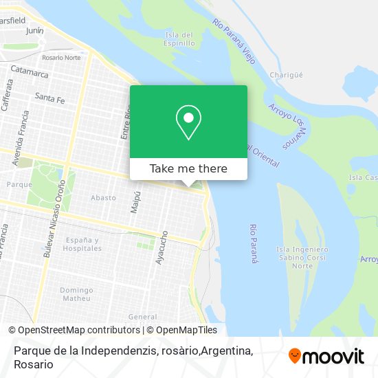 Mapa de Parque de la Independenzis, rosàrio,Argentina