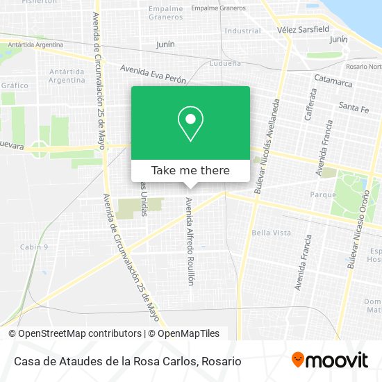 Casa de Ataudes de la Rosa Carlos map