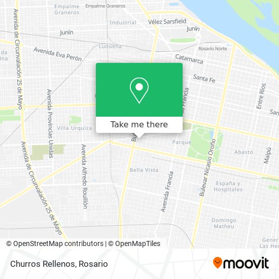 Churros Rellenos map