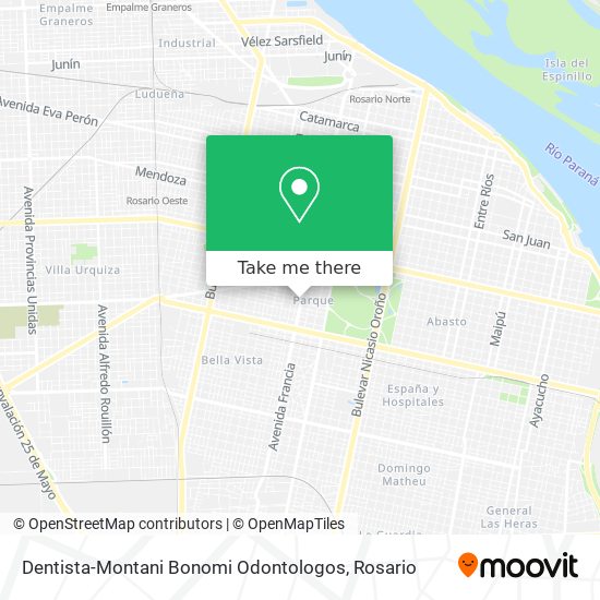 Dentista-Montani Bonomi Odontologos map