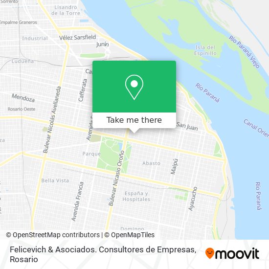Mapa de Felicevich & Asociados. Consultores de Empresas