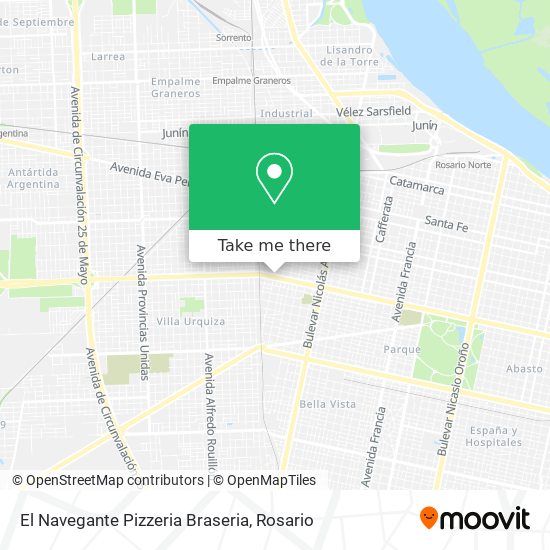 El Navegante Pizzeria Braseria map