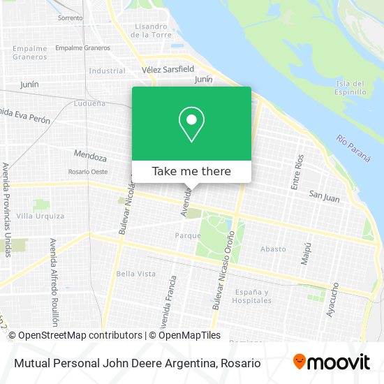 Mapa de Mutual Personal John Deere Argentina