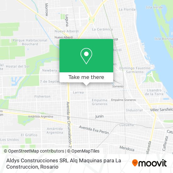 Mapa de Aldys Construcciones SRL Alq Maquinas para La Construccion
