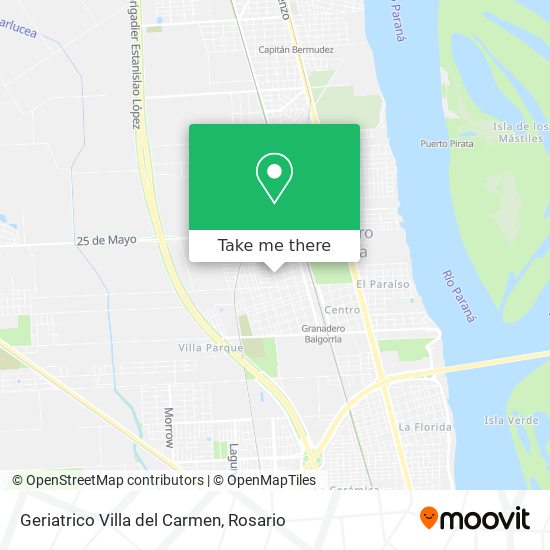 Mapa de Geriatrico Villa del Carmen