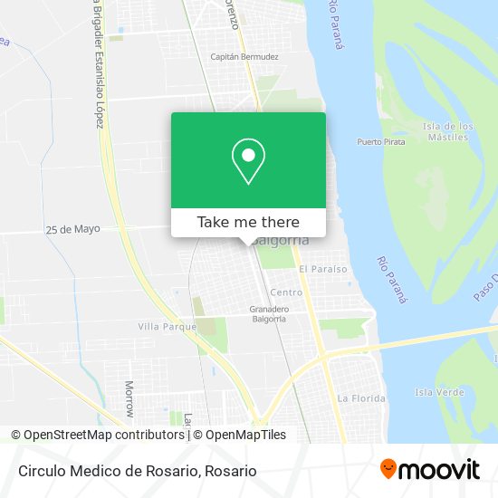 Mapa de Circulo Medico de Rosario