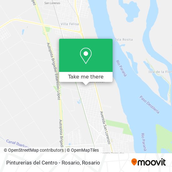 Mapa de Pinturerias del Centro - Rosario