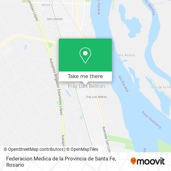 Federacion Medica de la Provincia de Santa Fe map