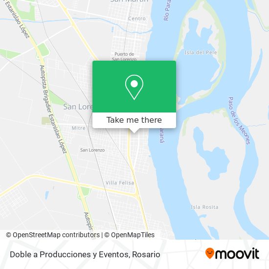 Doble a Producciones y Eventos map