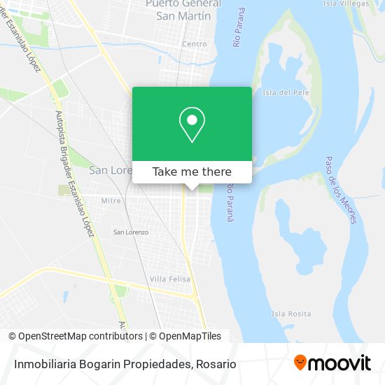 Inmobiliaria Bogarin Propiedades map