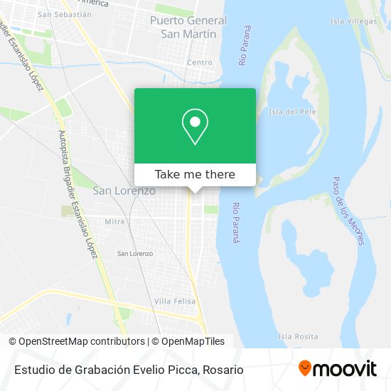 Estudio de Grabación Evelio Picca map